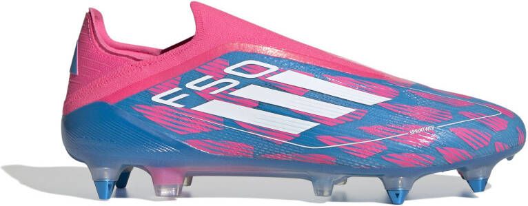 Adidas F50 Elite Veterloze IJzeren-Nop Voetbalschoenen (SG) Blauw Roze Wit