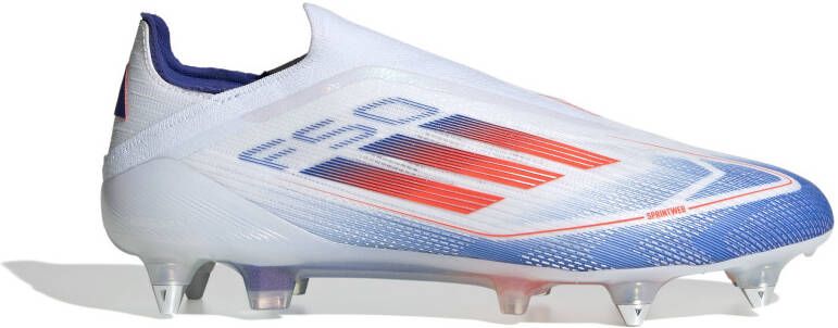 Adidas F50 Elite Veterloze IJzeren-Nop Voetbalschoenen (SG) Wit Rood Blauw