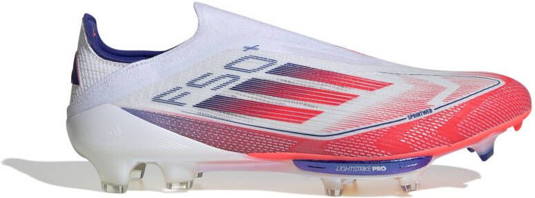 Adidas F50+ Gras Voetbalschoenen (FG) Wit Rood Blauw