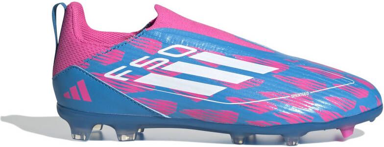 Adidas F50 League Veterloze Gras Voetbalschoenen (FG) Kids Blauw Roze Wit