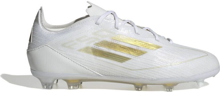 adidas F50 Pro Gras Voetbalschoenen (FG) Kids Wit Goud