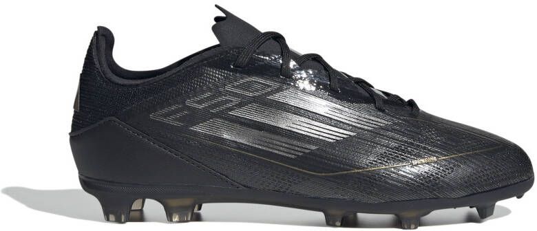 adidas F50 Pro Gras Voetbalschoenen (FG) Kids Zwart Grijs Goud