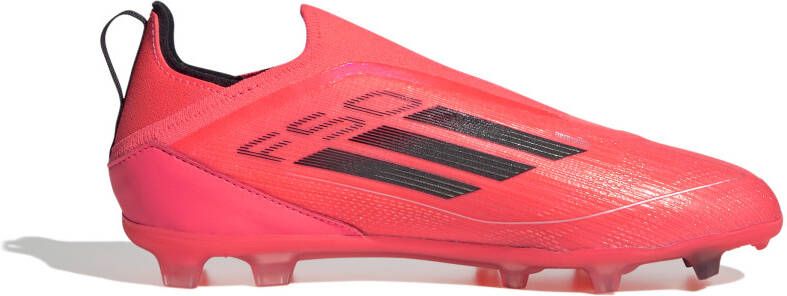 adidas F50 Pro Veterloze Gras Voetbalschoenen (FG) Kids Felrood Zwart Zilver