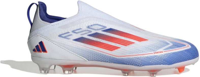 Adidas F50 Pro Veterloze Gras Voetbalschoenen (FG) Kids Wit Rood Blauw