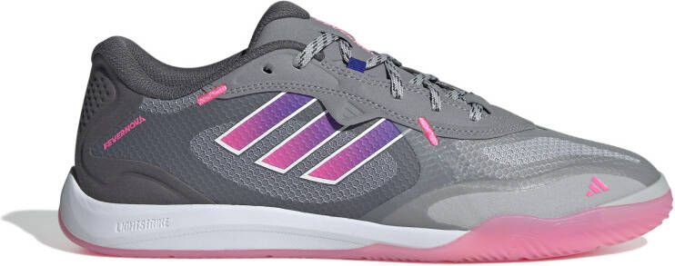 adidas Fevernova Court Zaalvoetbalschoenen (IN) Grijs Roze Wit Paars