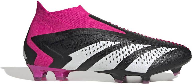 adidas Predator Accuracy+ Veterloze Gras Voetbalschoenen (FG) Zwart Wit Roze