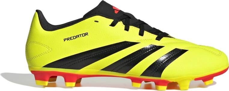 Adidas Predator Club Gras Kunstgras Voetbalschoenen (MG) Felgeel Zwart Rood