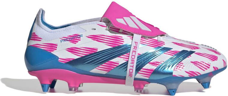 Adidas Predator Elite FT IJzeren-Nop Voetbalschoenen (SG) Wit Roze Blauw