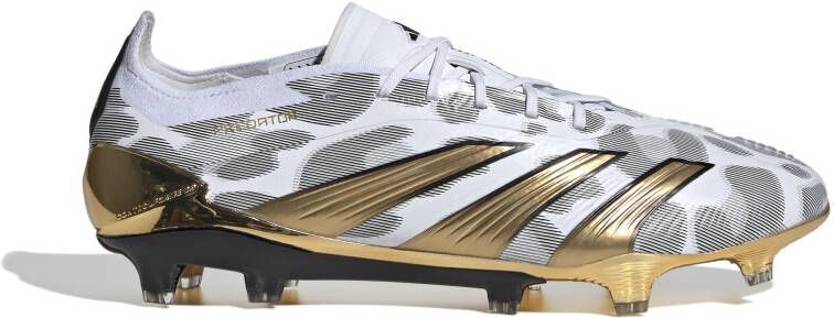 Adidas Predator Elite Gras Voetbalschoenen (FG) Wit Grijs Zwart Goud