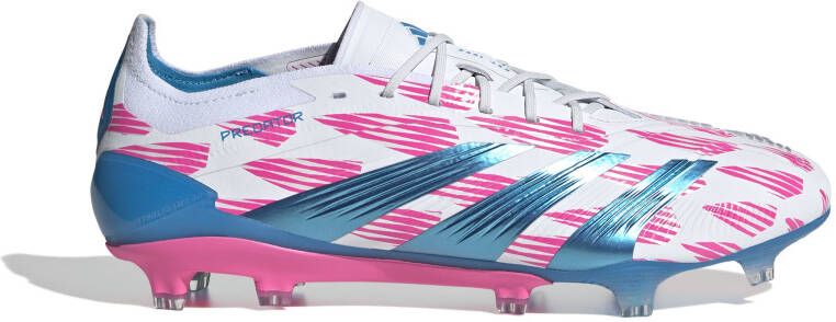 Adidas Predator Elite Gras Voetbalschoenen (FG) Wit Roze Blauw