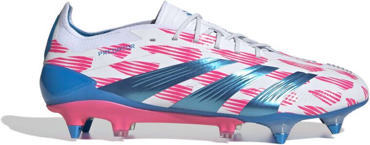 Adidas Predator Elite IJzeren-Nop Voetbalschoenen (SG) Wit Roze Blauw