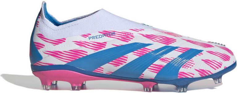 Adidas Predator Elite Veterloze Gras Voetbalschoenen (FG) Kids Wit Roze Blauw