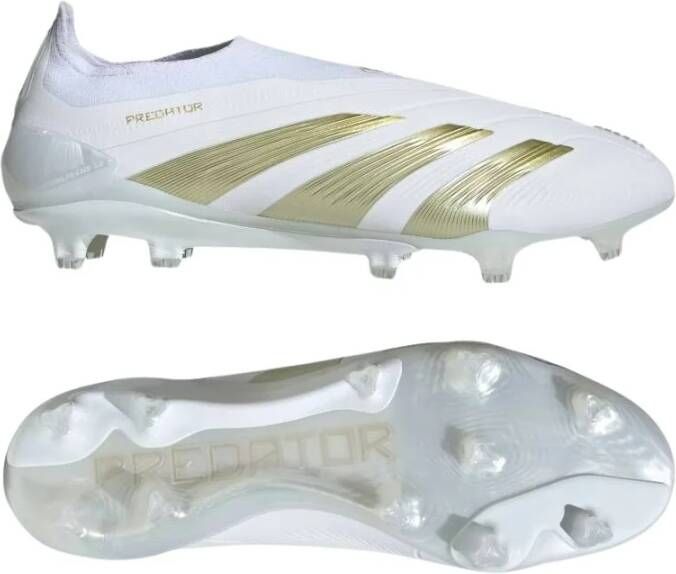 Adidas Predator Elite Veterloze Gras Voetbalschoenen (FG) Wit Goud