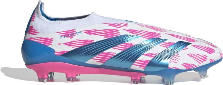 Adidas Predator Elite Veterloze Gras Voetbalschoenen (FG) Wit Roze Blauw