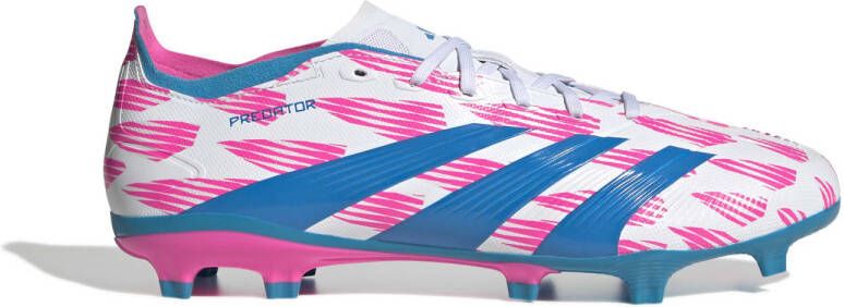 Adidas Predator League Gras Voetbalschoenen (FG) Wit Roze Blauw