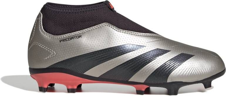 Adidas Predator League Veterloze Gras Voetbalschoenen (FG) Kids Zilver Zwart Roze