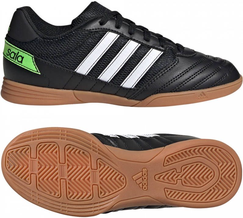 adidas Super Sala Zaalvoetbalschoenen (IN) Kids Zwart Wit Groen