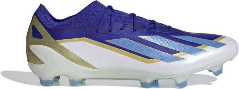 Adidas X Crazyfast Messi Elite Gras Voetbalschoenen (FG) Blauw Wit Goud