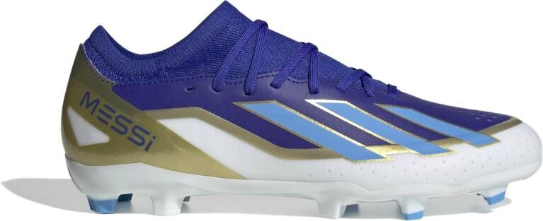 Adidas X Crazyfast Messi League Gras Voetbalschoenen (FG) Blauw Wit Goud