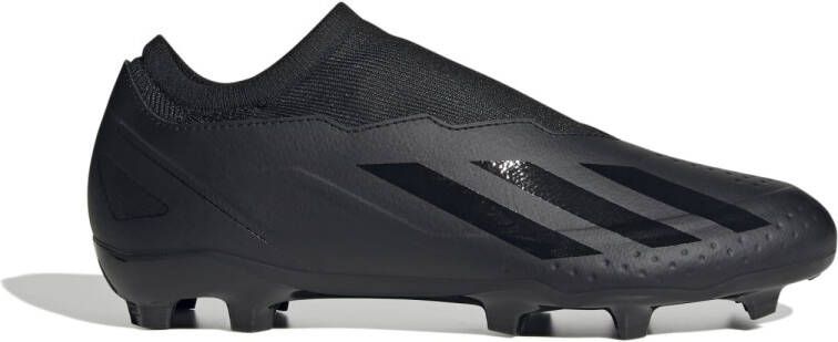 adidas X Crazyfast.3 Veterloze Gras Voetbalschoenen (FG) Zwart Antraciet