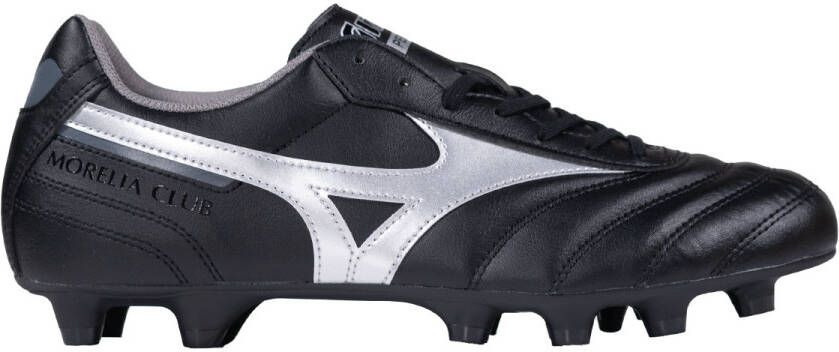 Mizuno Morelia II Club Gras Voetbalschoenen (FG) Zwart Zilver