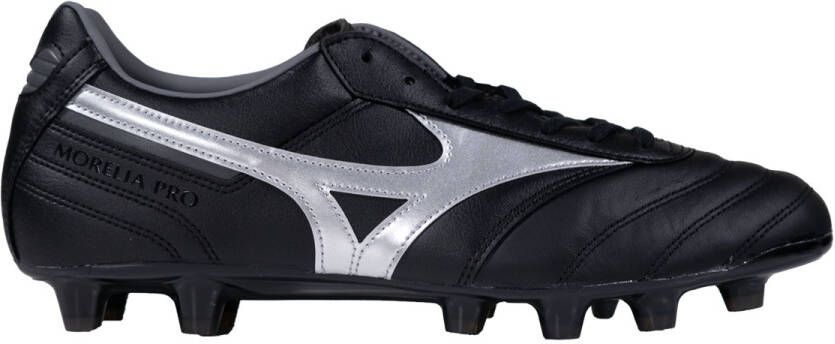 Mizuno Morelia II Pro Gras Voetbalschoenen (FG) Zwart Zilver