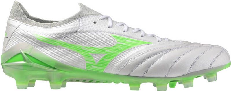 Mizuno Morelia Neo IV Beta Elite Gras Voetbalschoenen (FG) Zilver Felgroen