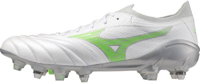 Mizuno Morelia Neo IV Beta Elite IJzeren-Nop Voetbalschoenen (SG) Zilver Felgroen