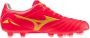 Mizuno Morelia Neo IV Pro Gras Voetbalschoenen (FG) Rood Geel - Thumbnail 2