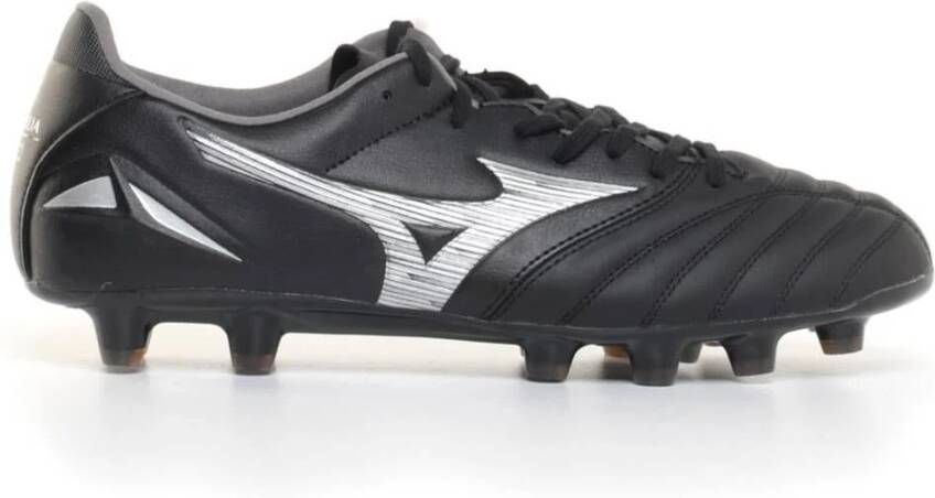 Mizuno Morelia Neo IV Pro Gras Voetbalschoenen (FG) Zwart Zilver