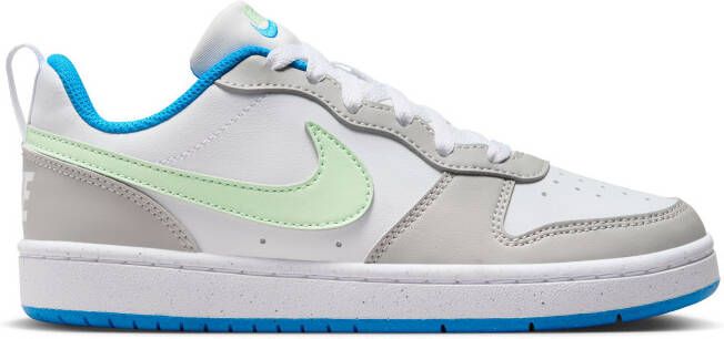 Nike Court Borough Low Recraft Sneakers Kids Wit Lichtgrijs Lichtgroen Felblauw