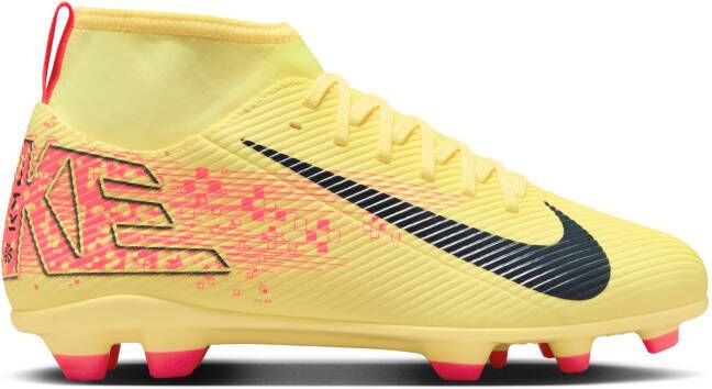 Nike Mercurial Superfly 10 Mbappé Club Gras Kunstgras Voetbalschoenen (MG) Kids Geel Roze Oranje