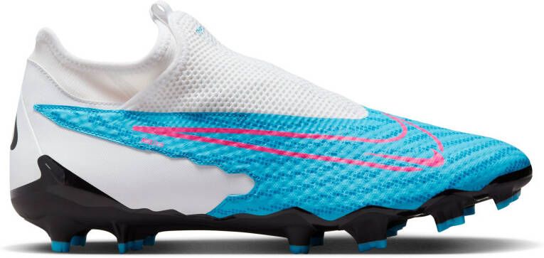 Nike Phantom GX Academy Dynamic Fit Gras Kunstgras Voetbalschoenen (MG) Wit Felblauw Felroze