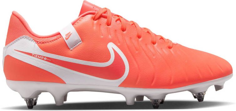 Nike Tiempo Legend 10 Academy IJzeren-Nop Voetbalschoenen (SG) Anti-Clog Felrood Wit