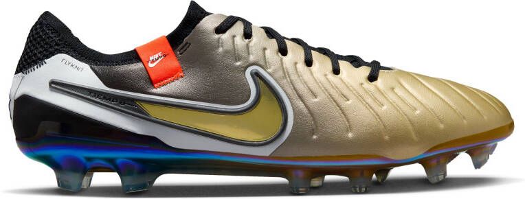 Nike Tiempo Legend 10 Elite Gras Voetbalschoenen (FG) Goud Zwart Wit