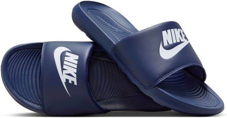 Nike Victori One Slippers Donkerblauw Wit