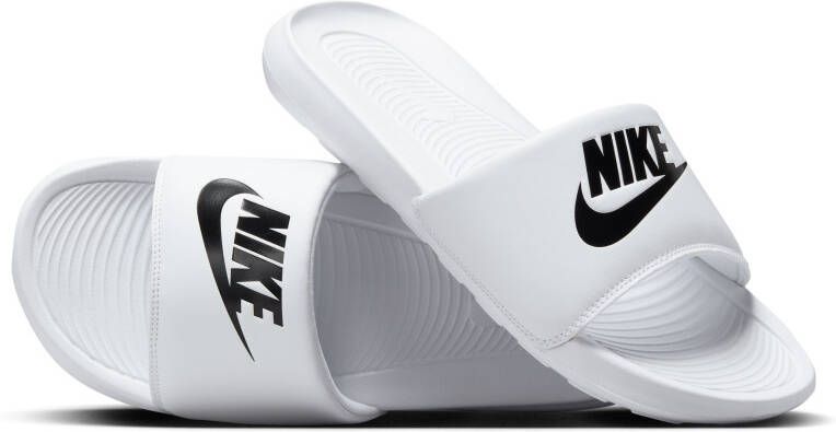 Nike Victori One Slippers Wit Zwart