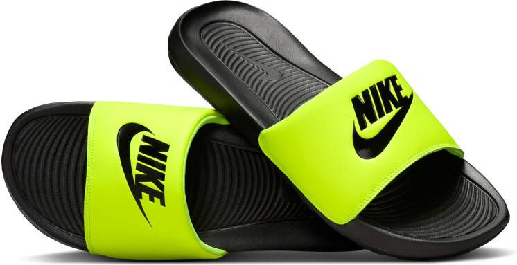 Nike Victori One Slippers Zwart Felgeel