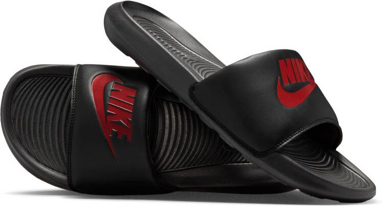 Nike Victori One Slippers Zwart Rood Zwart