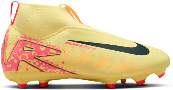 Nike Zoom Mercurial Superfly 10 Mbappé Academy Gras Kunstgras Voetbalschoenen (MG) Kids Geel Roze Oranje