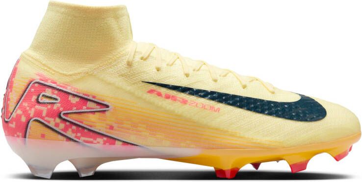 Nike Zoom Mercurial Superfly 10 Mbappé Elite Gras Voetbalschoenen (FG) Geel Roze Oranje