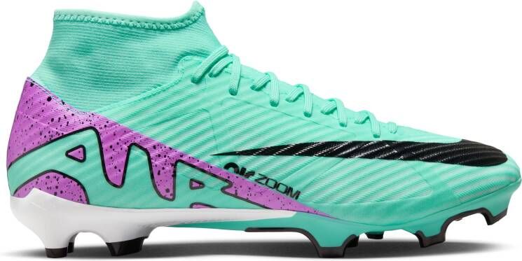 Nike Zoom Mercurial Superfly 9 Academy Gras Kunstgras Voetbalschoenen (MG) Turquoise Paars Zwart Wit