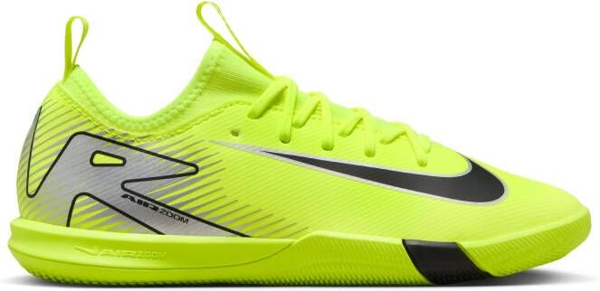 Nike Zoom Mercurial Vapor 16 Academy Zaalvoetbalschoenen (IN) Kids Neongeel Zwart Zilver