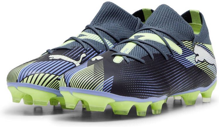 PUMA Future 7 Match Gras Kunstgras Voetbalschoenen (MG) Dames Grijs Paars Groen Wit