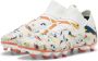 PUMA Future 7 Match Neymar Jr. Gras Kunstgras Voetbalschoenen (MG) Wit Oranje Multicolor - Thumbnail 2