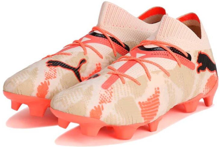 PUMA Future 7 Ultimate GK Gras Kunstgras Voetbalschoenen (MG) Beige Oranje Zwart