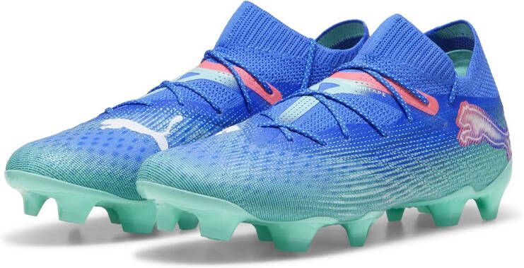 PUMA Future 7 Ultimate Gras Kunstgras Voetbalschoenen (MG) Blauw Turquoise Wit