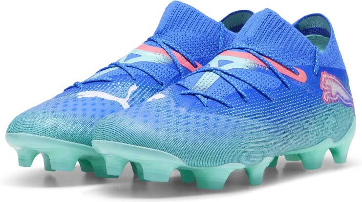 PUMA Future 7 Ultimate Gras Kunstgras Voetbalschoenen (MG) Dames Blauw Turquoise Wit