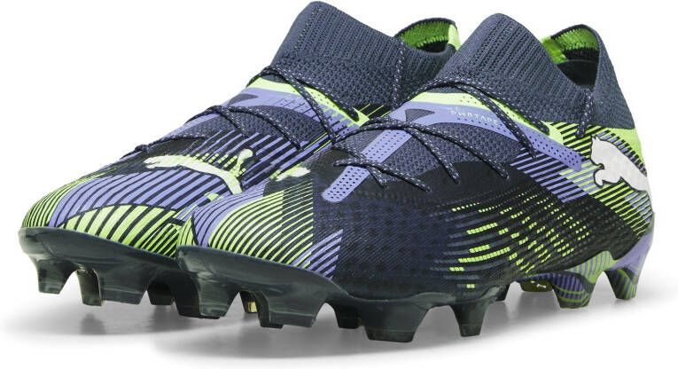 PUMA Future 7 Ultimate Gras Kunstgras Voetbalschoenen (MG) Grijs Paars Groen Wit