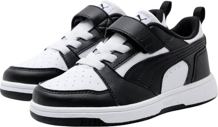 PUMA Rebound V6 Low Sneakers AC+ Kids Wit Zwart